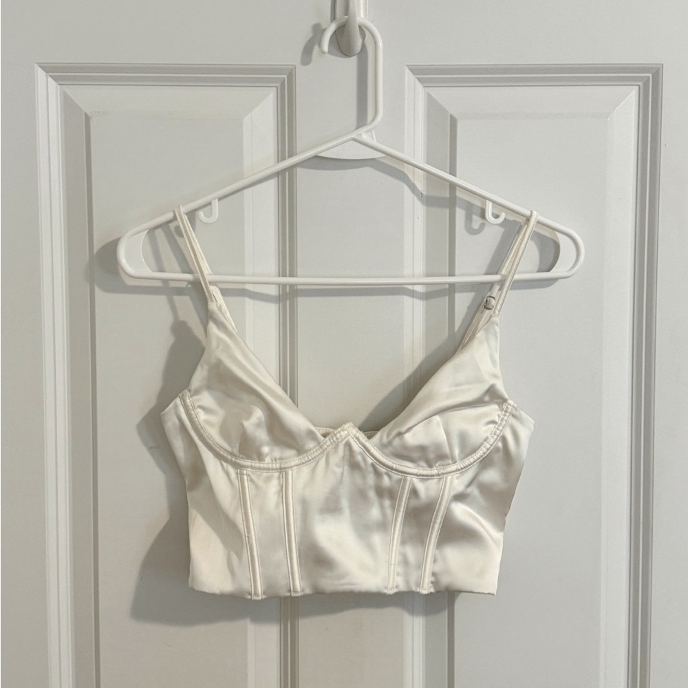 White Fox Bralette Crop Top